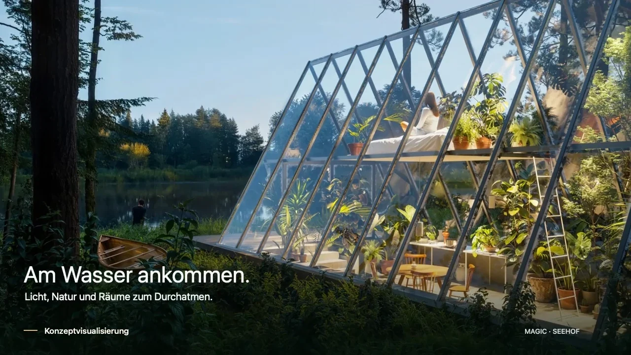Am Wasser ankommen · Architekturvisualisierung
