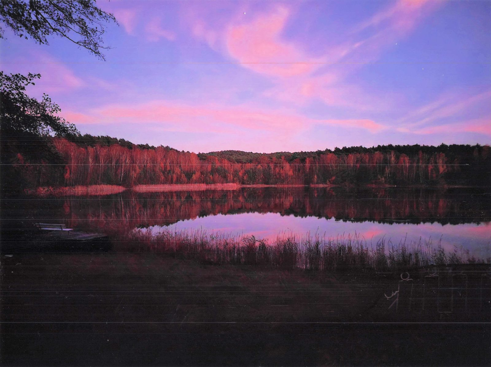 Morgenrot über dem Deulowitzer See
